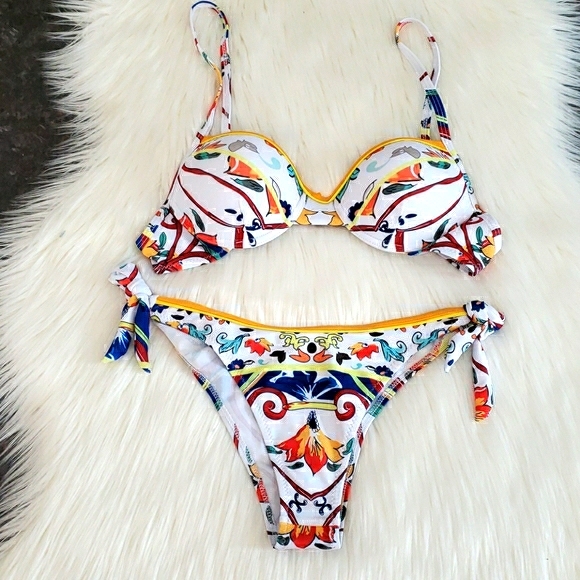 New Push Up Top Bikini Set Swimsuit - Picture 3 of 8